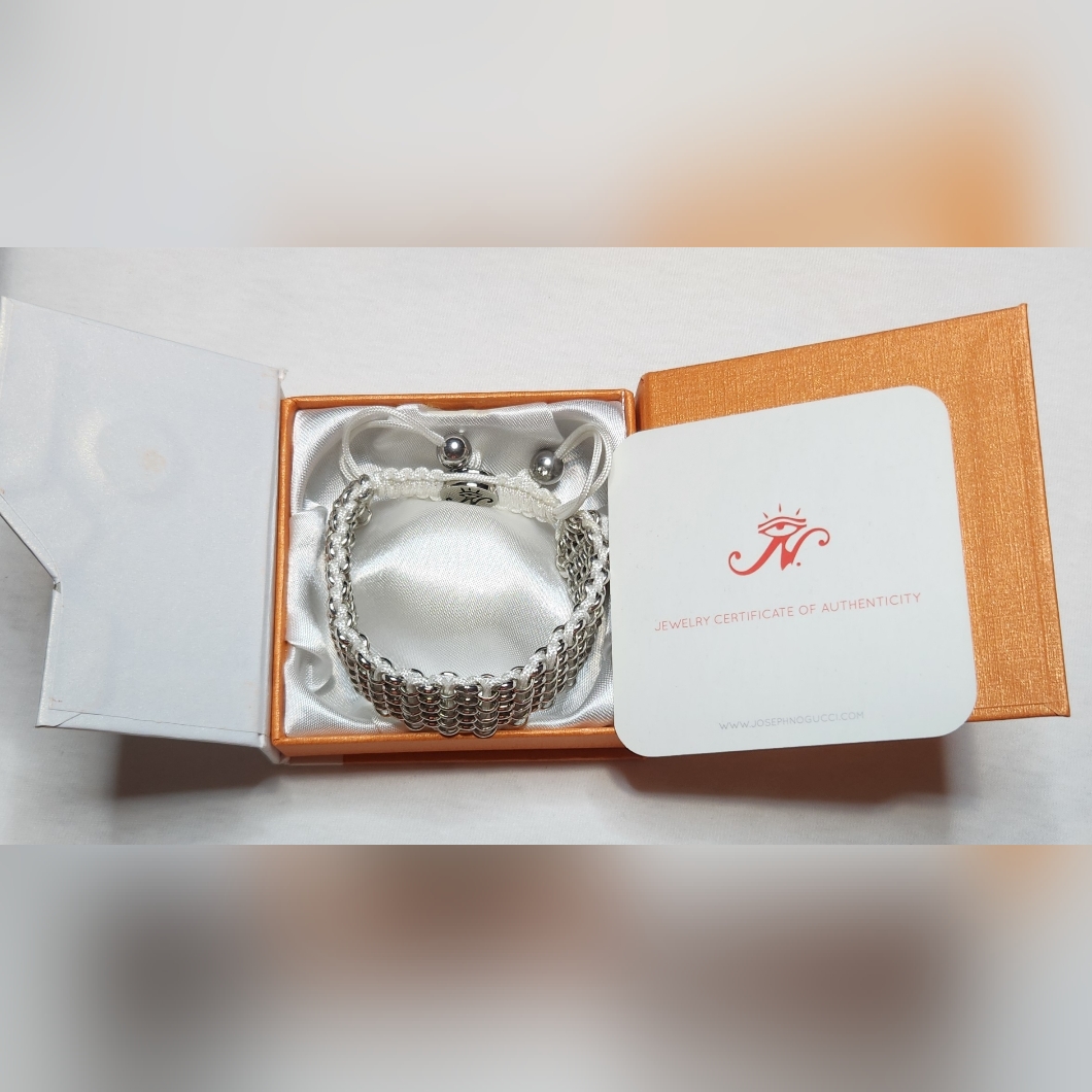 Silver And Pearl Bracelet By